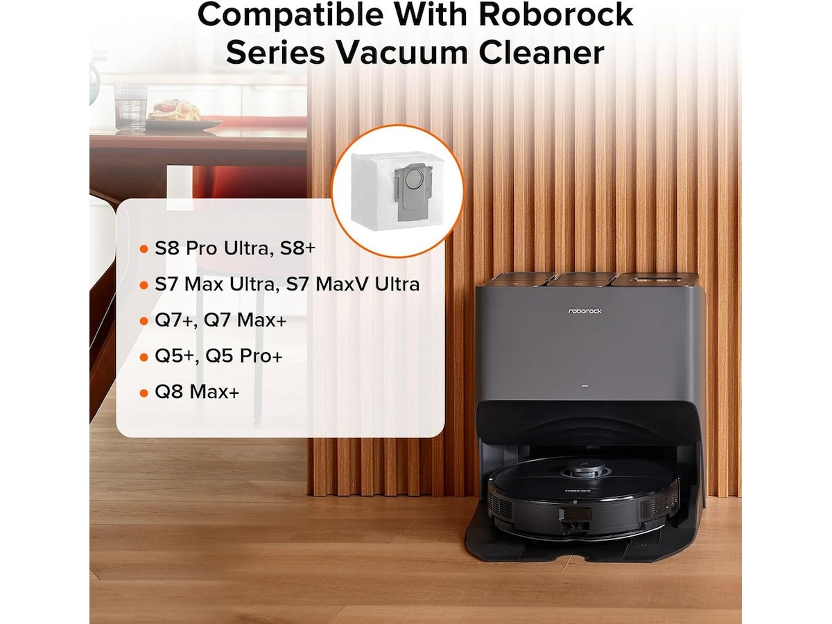 Roborock dammpåse för laddningsdocka 6 st Tilbehør til støvsugere og rengøring