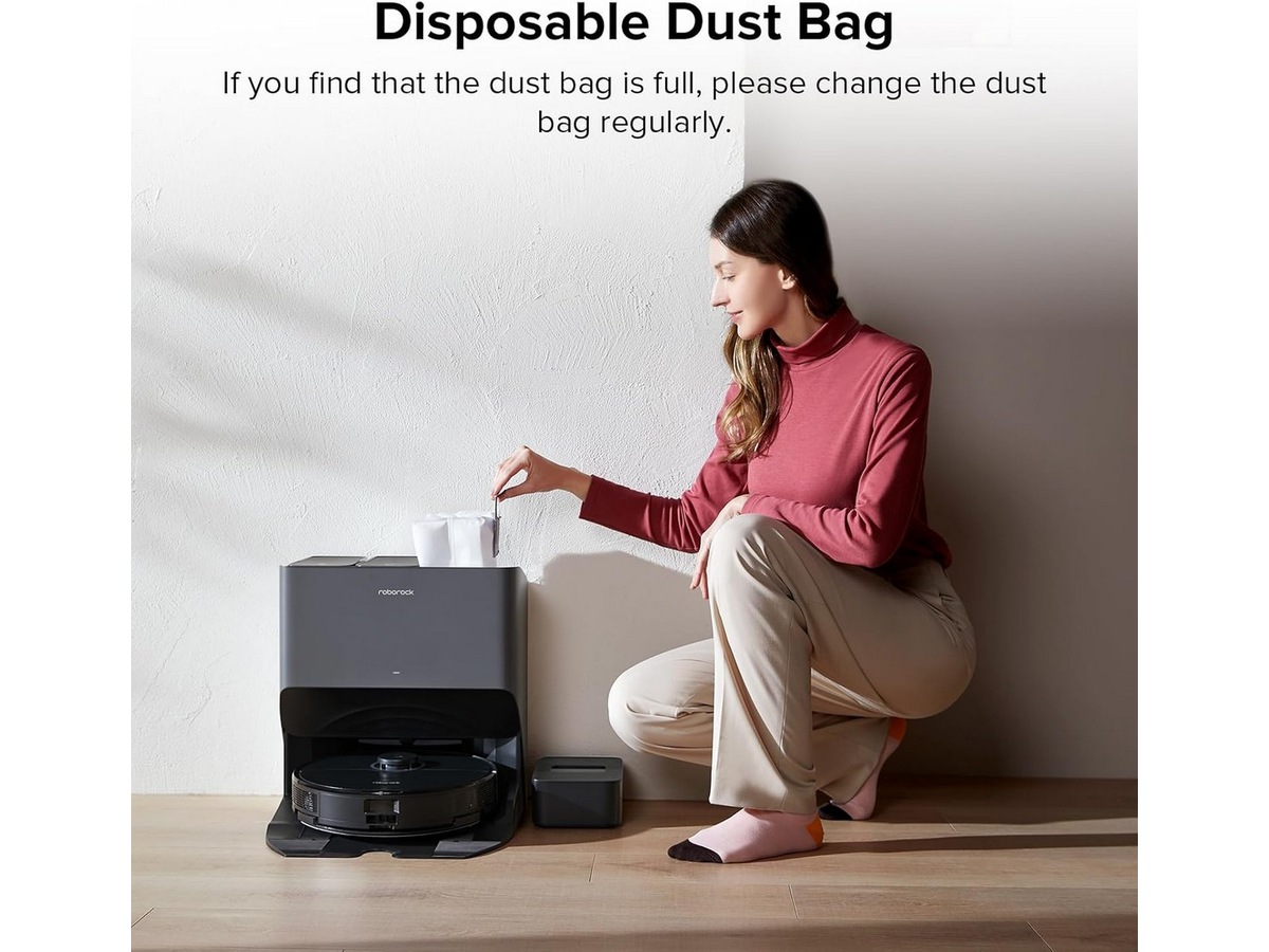 Roborock dammpåse laddningsstation 3 st Tilbehør til støvsugere og rengøring