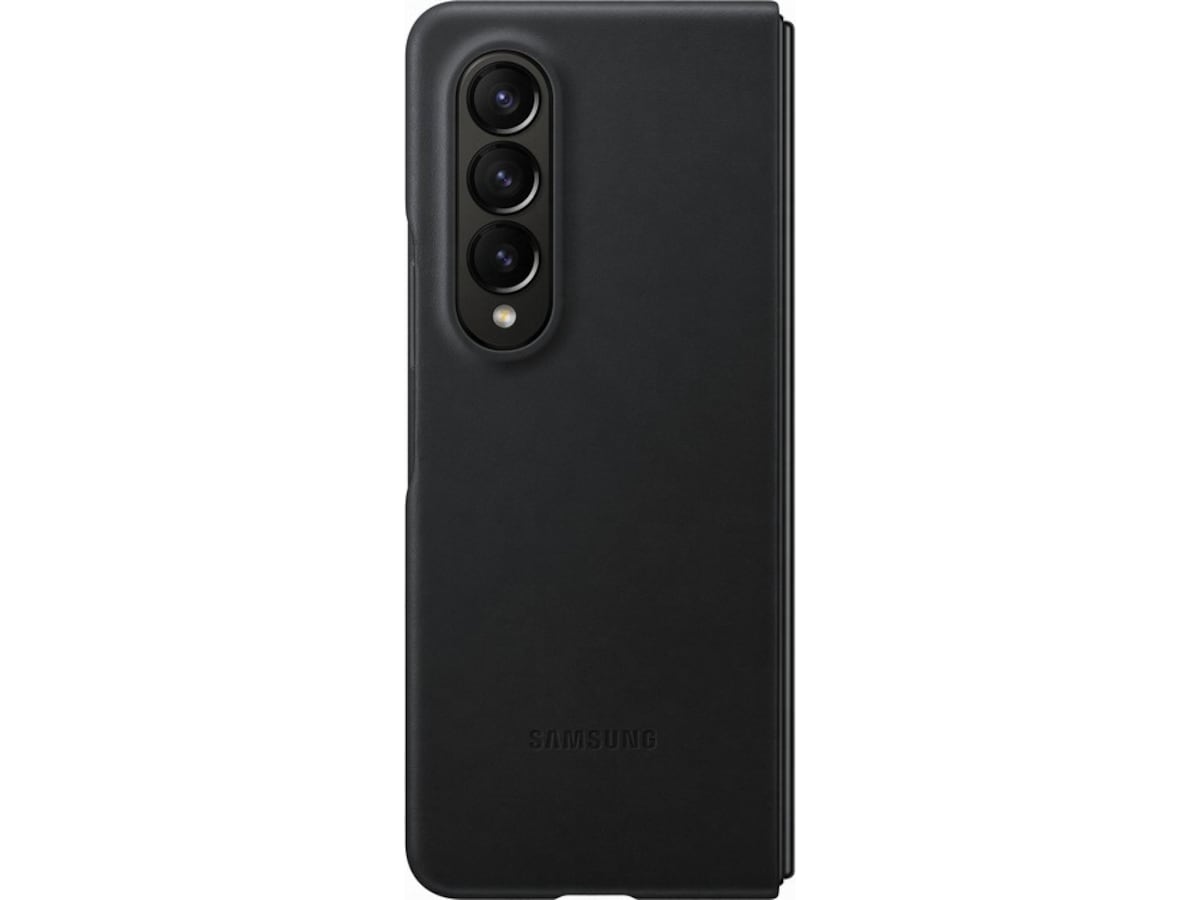 Samsung Galaxy Z Fold4 Leather Cover (sort) Mobilcover