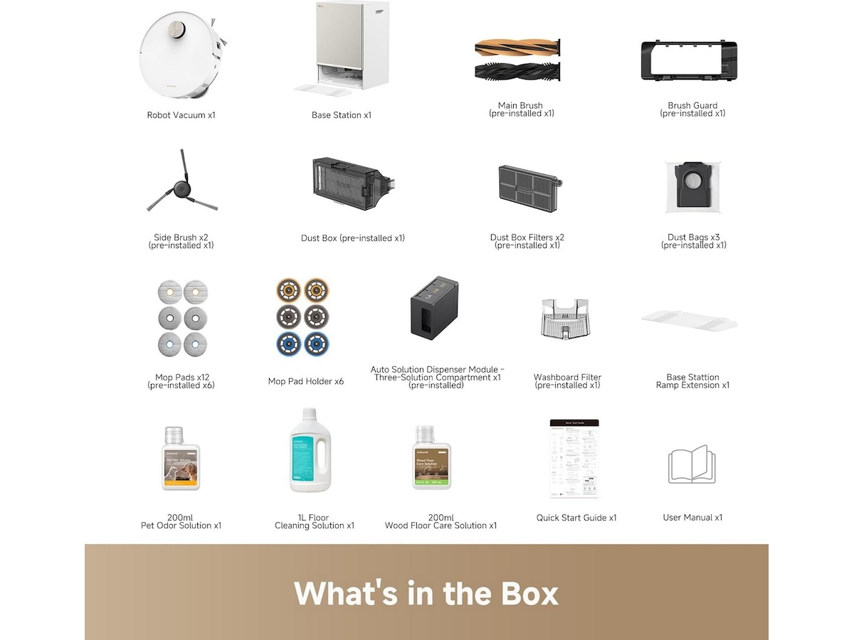 Dreame matrix 10 Ultra Robotdammsugare (vit) Robotstøvsugere