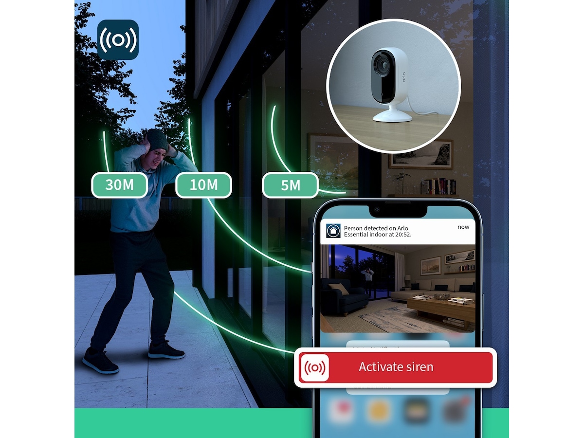 Arlo Essential 2 2K overvågningskamera 2-pak Overvågningskameraer