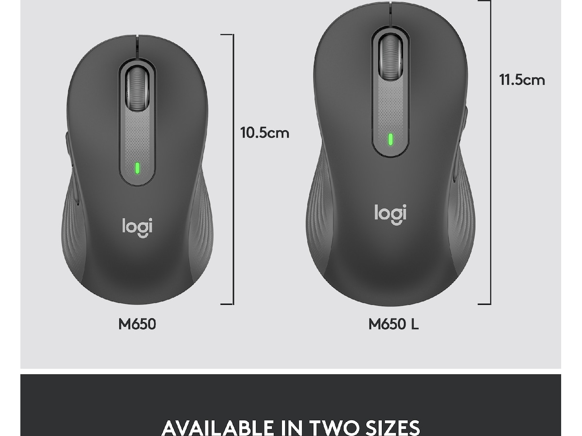 Logitech Signature M650 Large  trådløs mus grafitgrå Mus