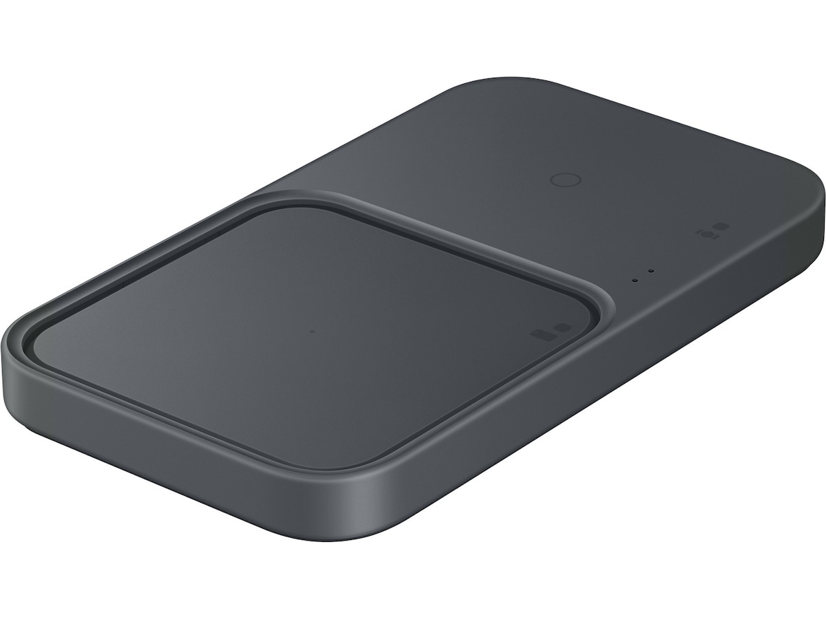 Trådløs oplader Duo med kabel (sort) Trådløs oplader