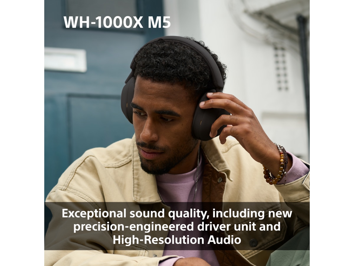 Sony WH-1000XM5 Trådløse høretelefoner, Over-Ear (sort) Høretelefoner