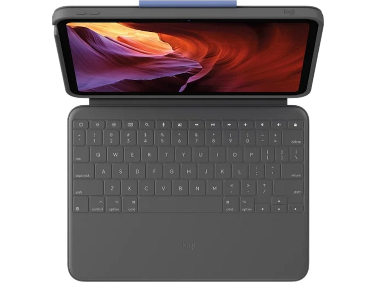 Logitech iPad 10,9" / 11" Rugged Folio Tastaturcover (oxford grey) Cover til tablet