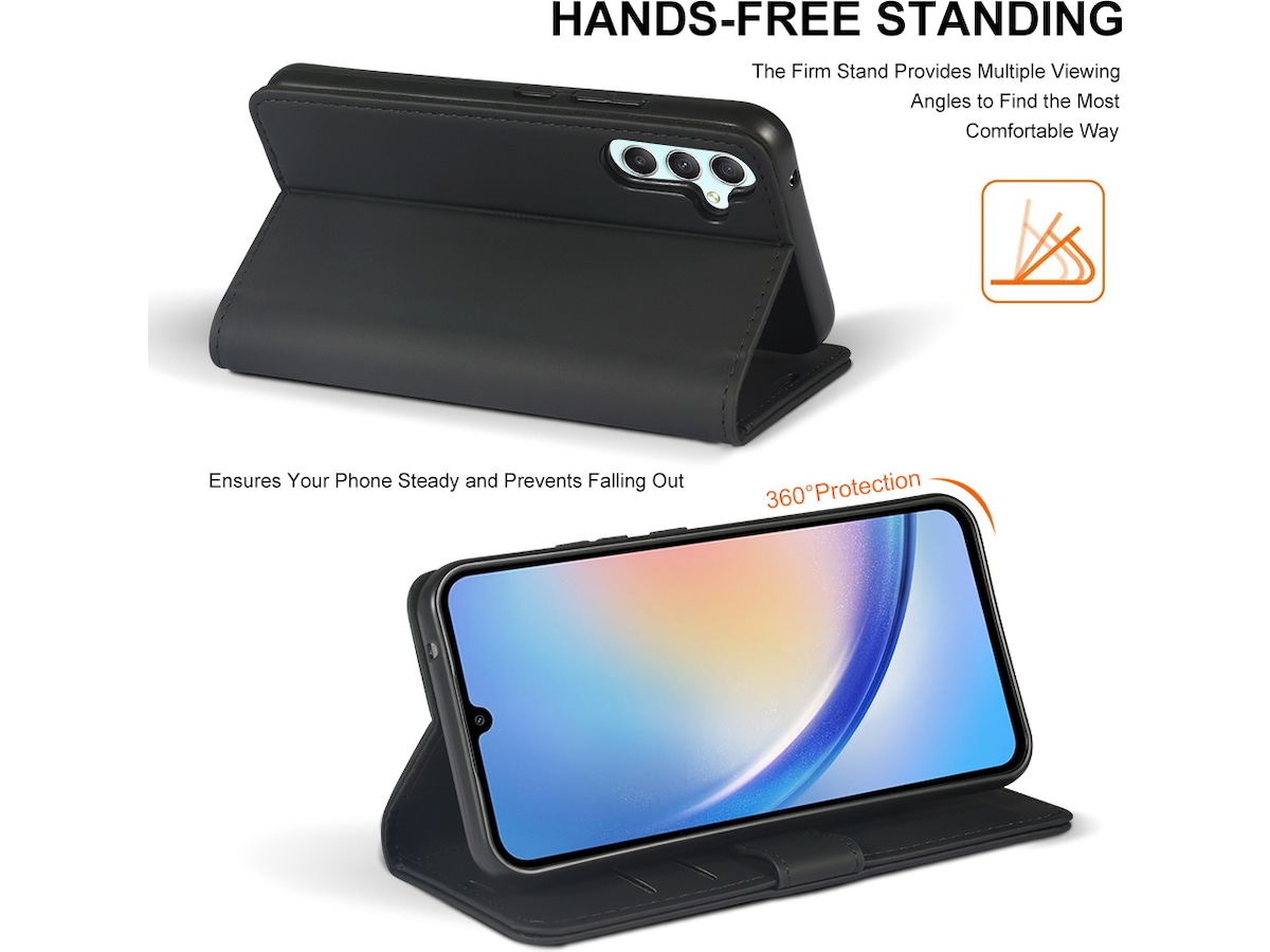 iiglo Galaxy A34 5G Wallet Cover (sort) Mobilcover