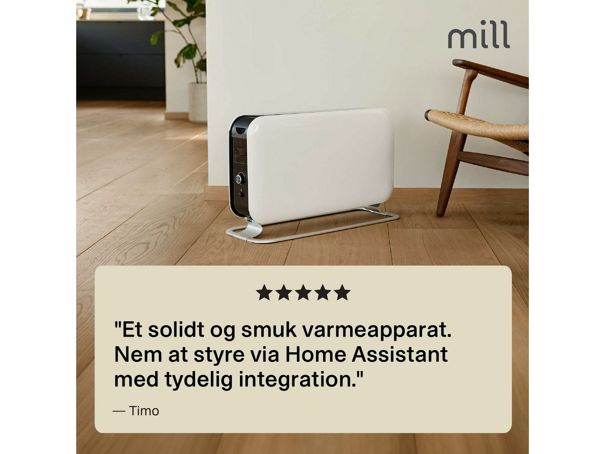Mill Max WiFi gulvovn 1500W (hvid) Radiatorer