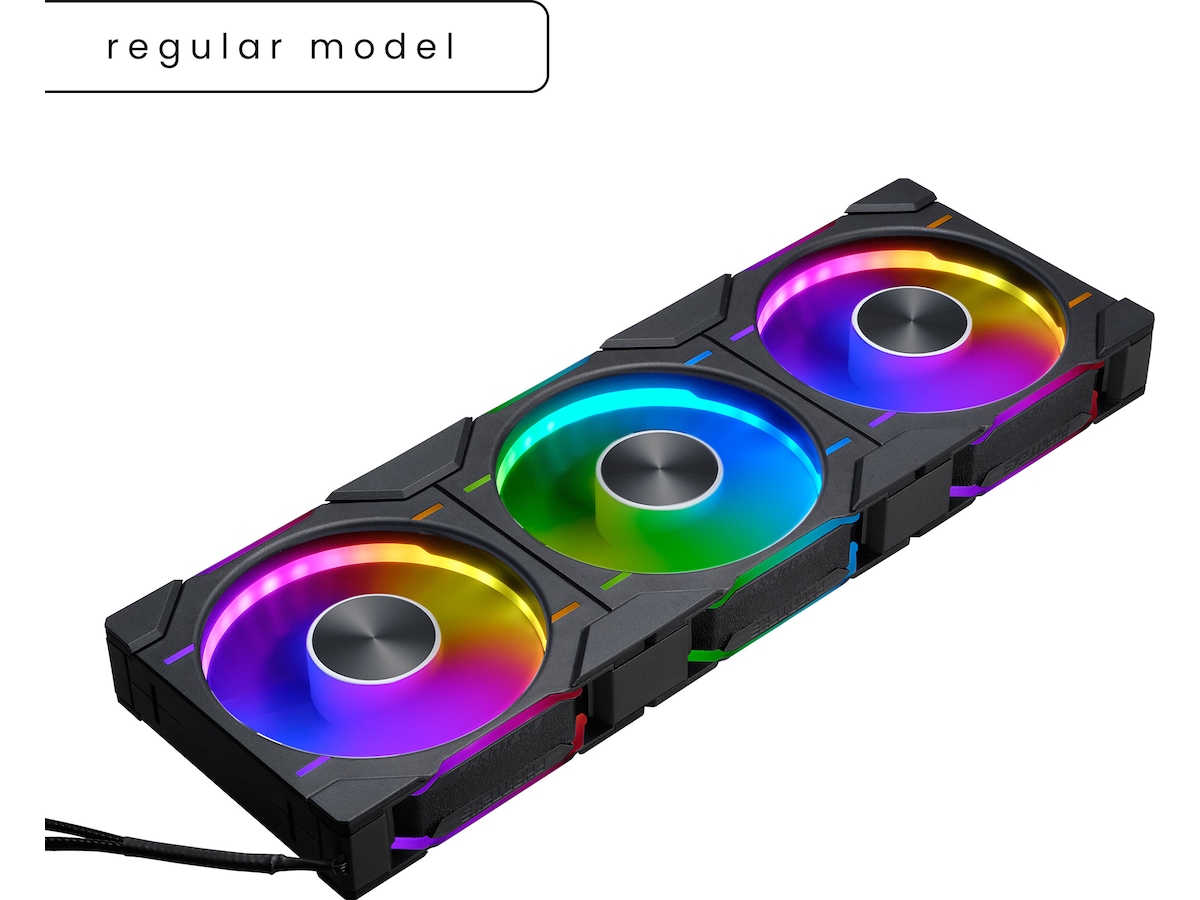 Phanteks D30 120mm DRGB Ventilator 3pack (sort) Blæsere