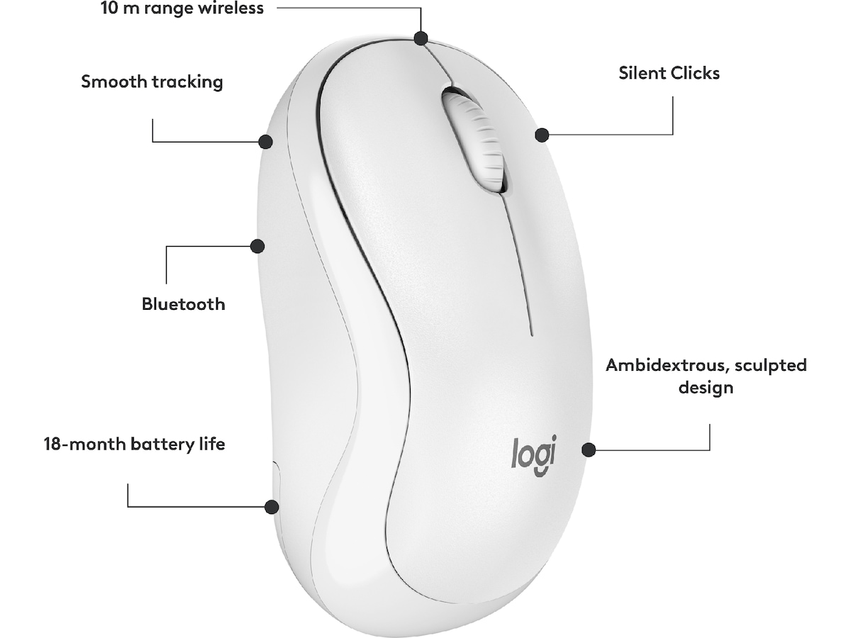 Logitech M240 Trådløs Mus (off-white) Mus