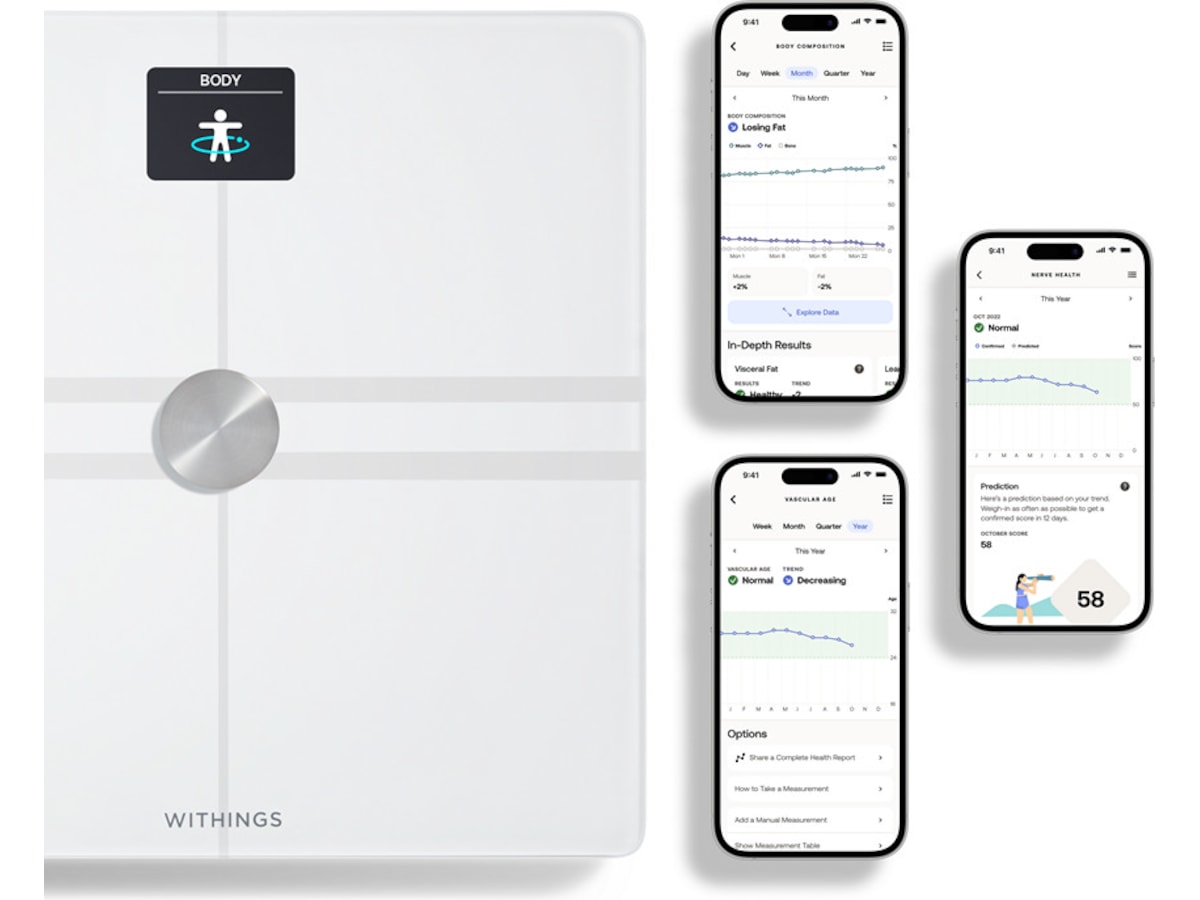 Withings Body Comp Wi-Fi smart badevægt (hvid) Badevægte