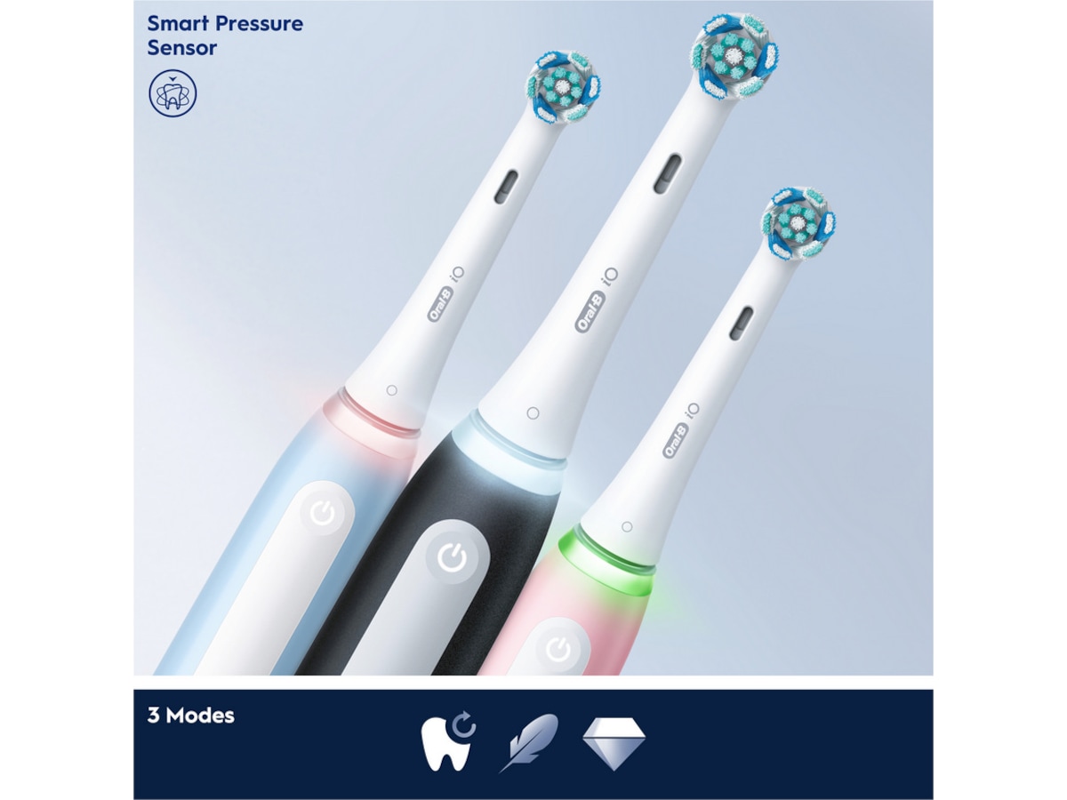 Oral-B iO 3 Elektriske tandbørster 2pk (sort & blå) Elektriske tandbørster