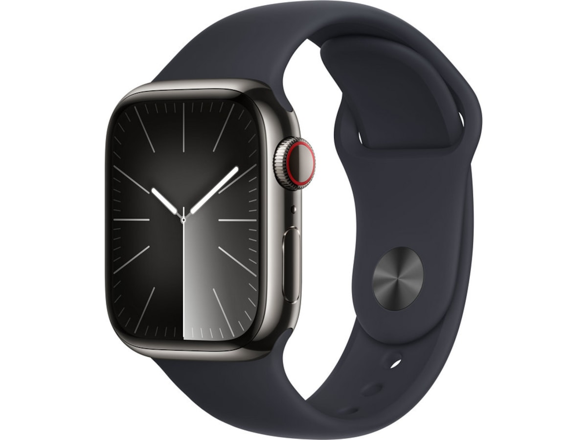 Apple Watch Series 9 GPS + LTE 41mm Rustfrit stål (grafitgrå) Smartwatches
