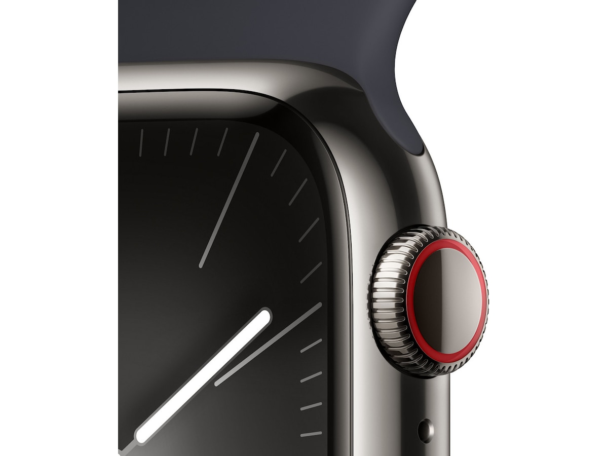 Apple Watch Series 9 GPS + LTE 41mm Rustfrit stål (grafitgrå) Smartwatches