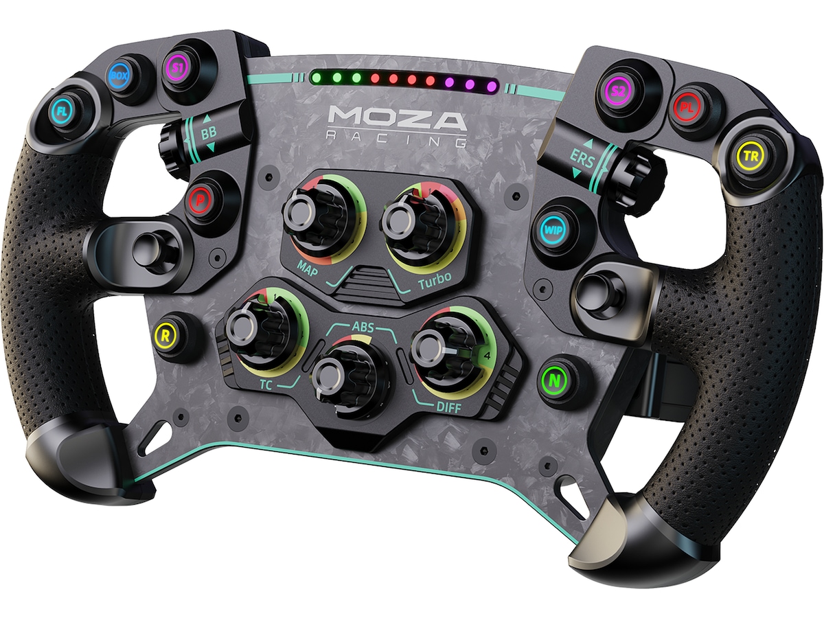 Moza Racing GS V2P Microfiber Leather GT Rat 30cm Rat og pedaler