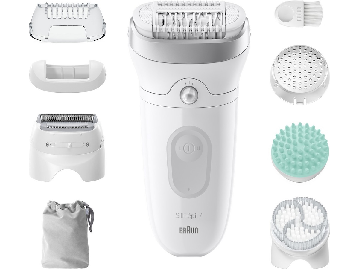 Braun Silk-épil 7 SkinSpa SE7-081 Epilator (hvid/sølv) Epilator & IPL-hårfjerning