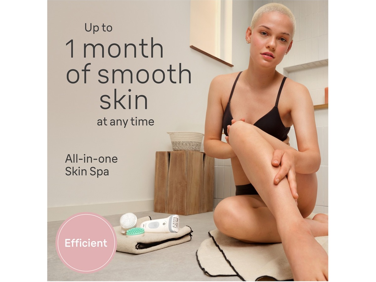 Braun Silk-épil 7 SkinSpa SE7-081 Epilator (hvid/sølv) Epilator & IPL-hårfjerning