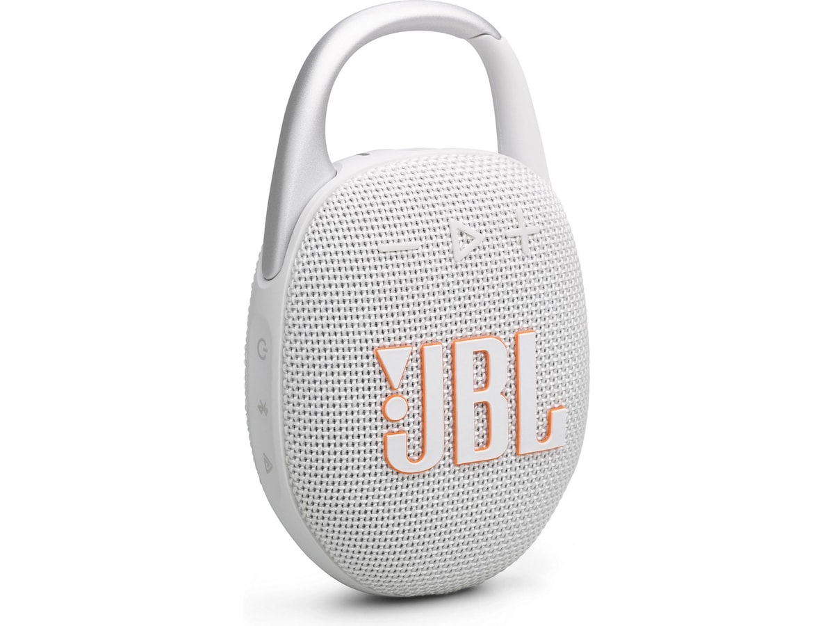 JBL Clip 5 Trådløs bluetooth højtaler (hvid) Trådløs / Bluetooth højttaler
