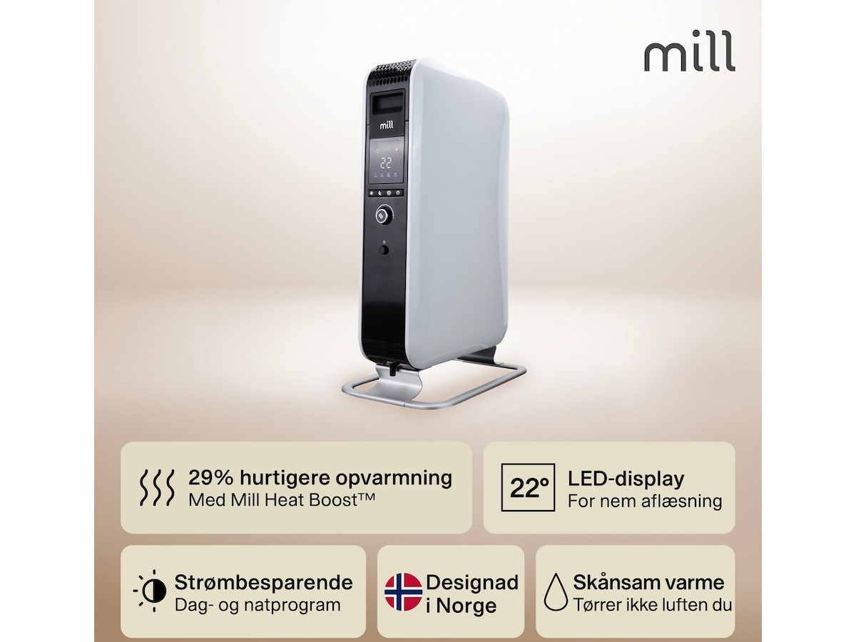 Mill Gentle Air olieovn 2000w Radiatorer