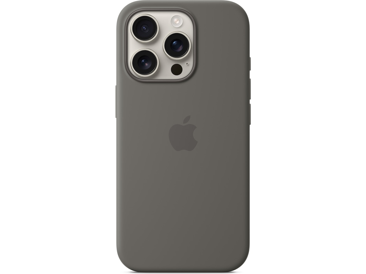 Apple iPhone 16 Pro Silikonecover (granitgrå) Mobilcover