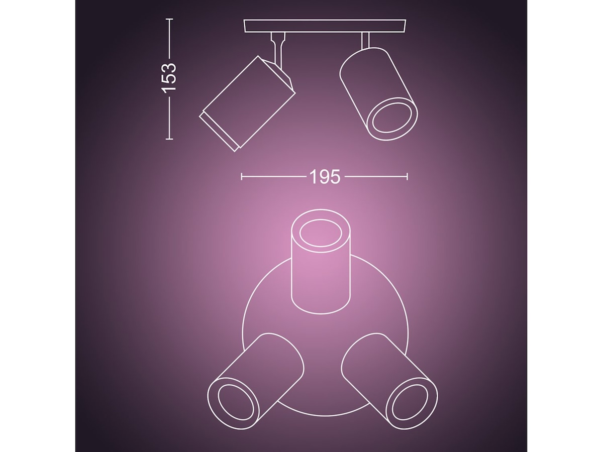 Philips Hue Fugato med tre spots (hvid) Loftlampe