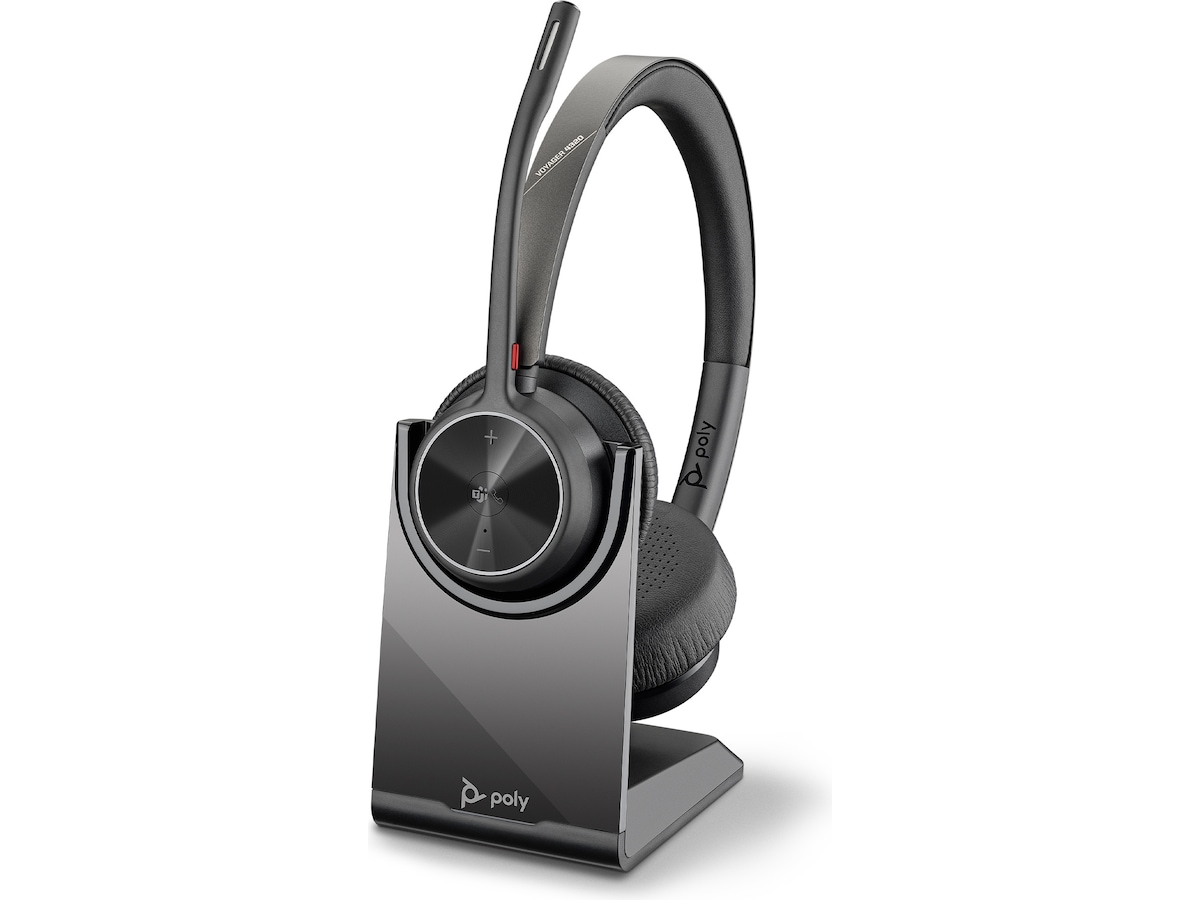 Poly Voyager 4320-M MS USB-C headset med opladningsstander Trådløst headset