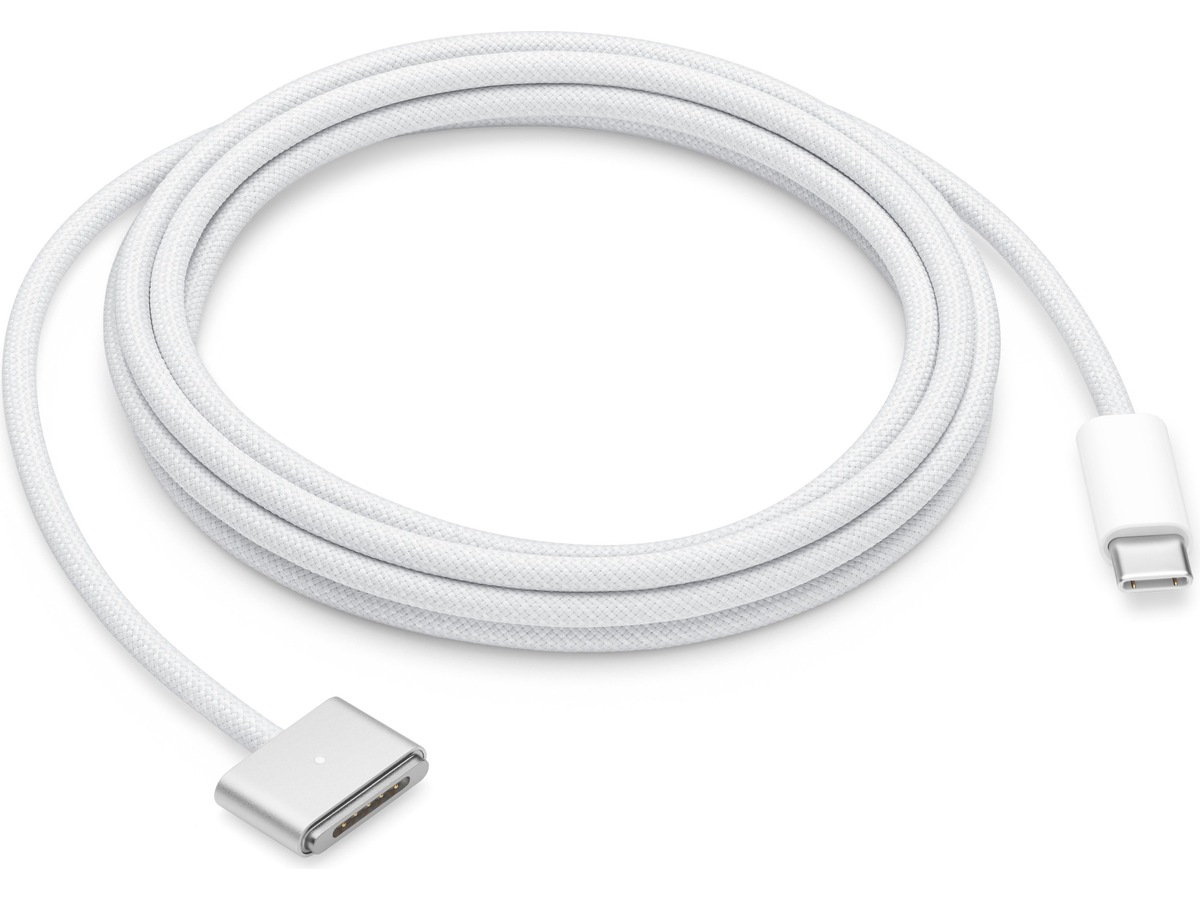 Apple USB-C til MagSafe 3-kabel 2m (sølv) Batteri og lader