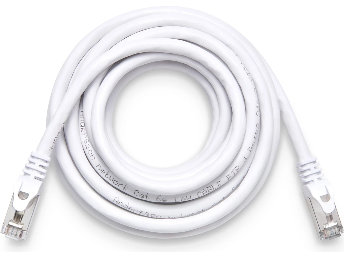 Nætverkskabel CAT6e 5m (hvid) Netværk