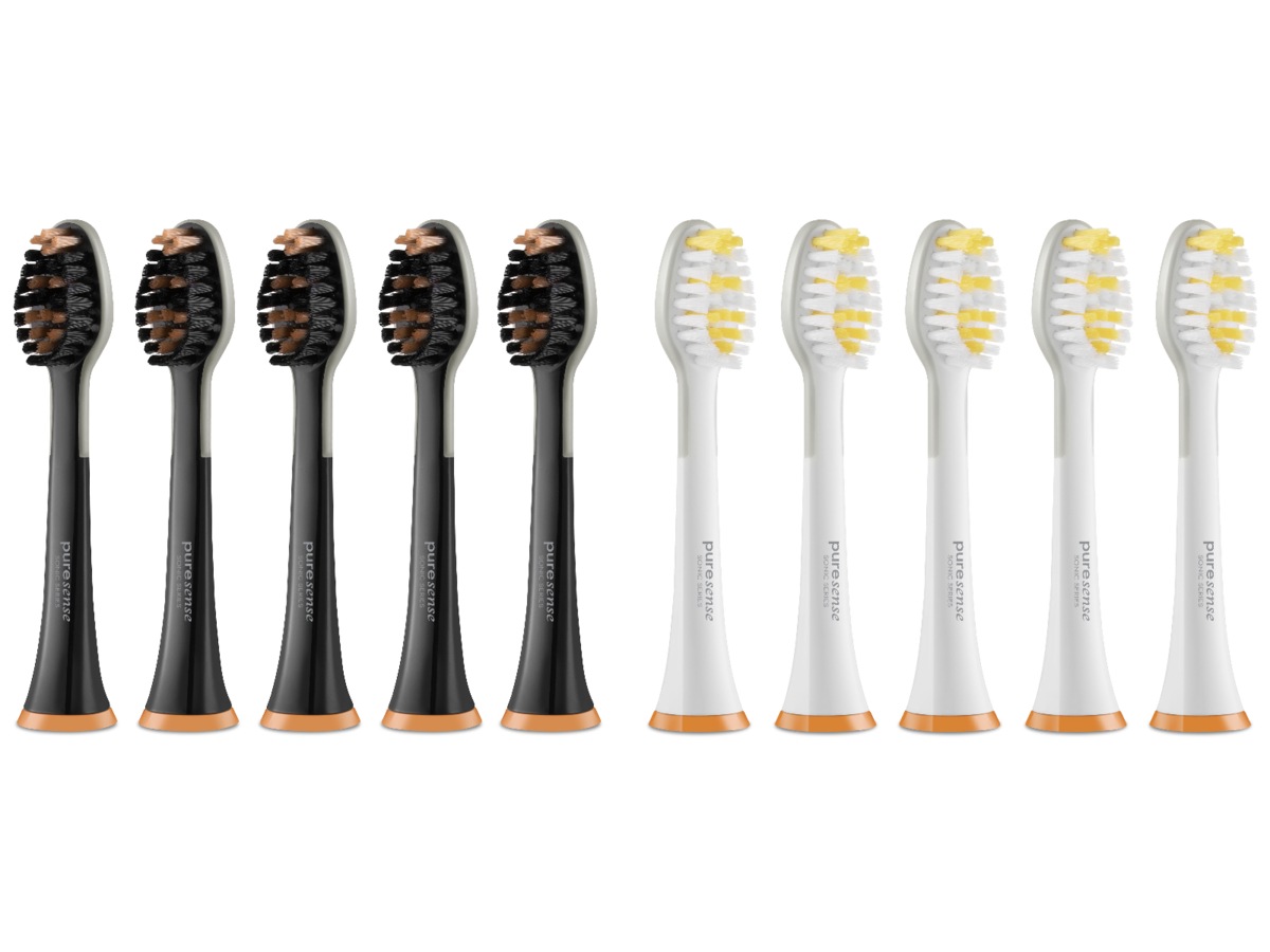 Puresense Dental C Sonic Tandbørstehoveder med tungeskraber 10 stk (large) Tandbørstehoveder