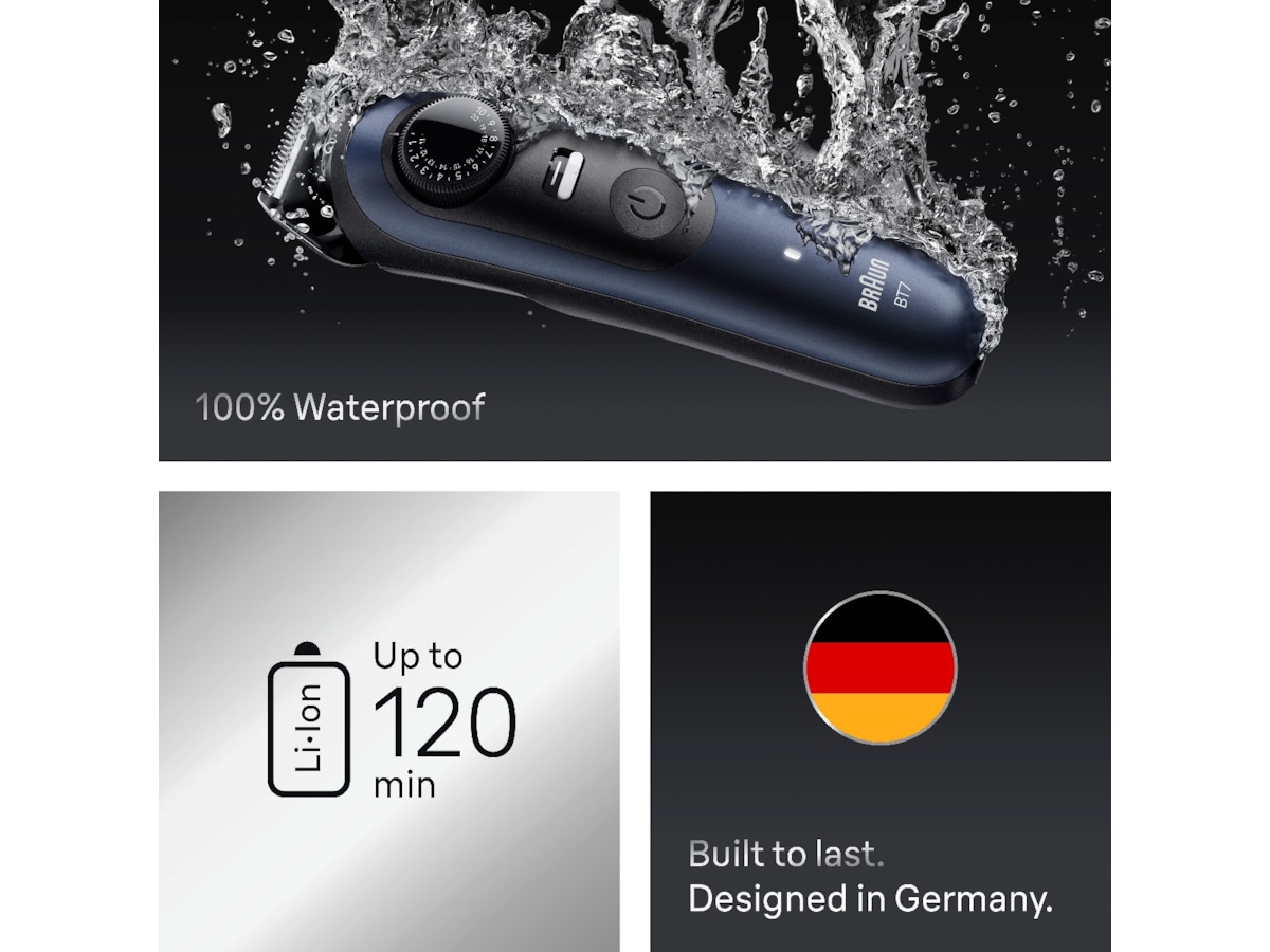 Braun Series 7 Skægtrimmer (blå) Barbermaskine
