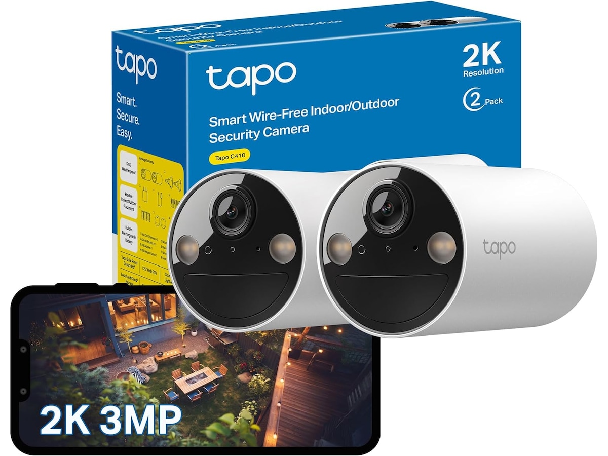 TP-Link Tapo C410 udendørs overvågningskamera 2-pak Overvågningskameraer