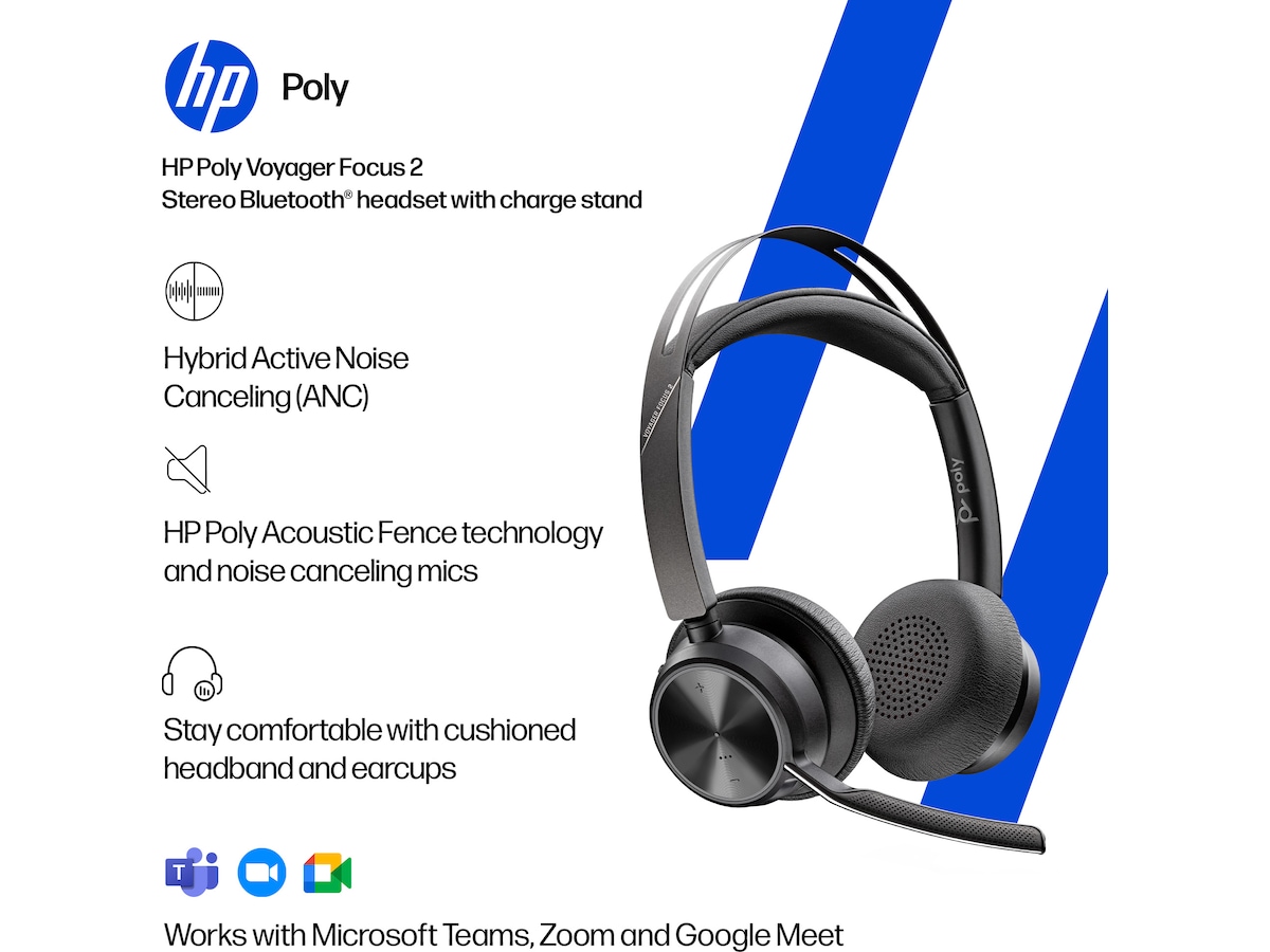 HP Poly Voyager Focus 2 MS USB-C trådløst headset Trådløst headset