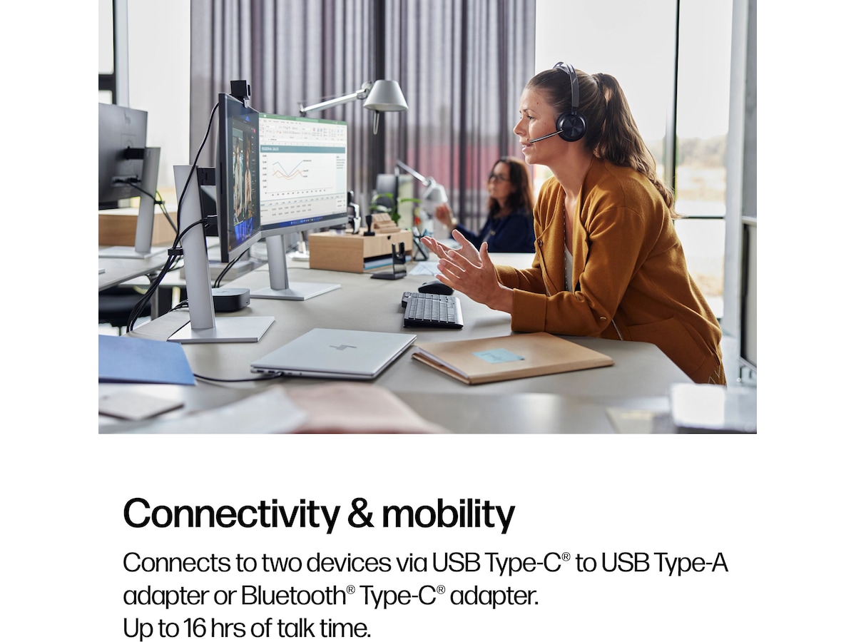 HP Poly Voyager Focus 2 MS USB-C trådløst headset Trådløst headset
