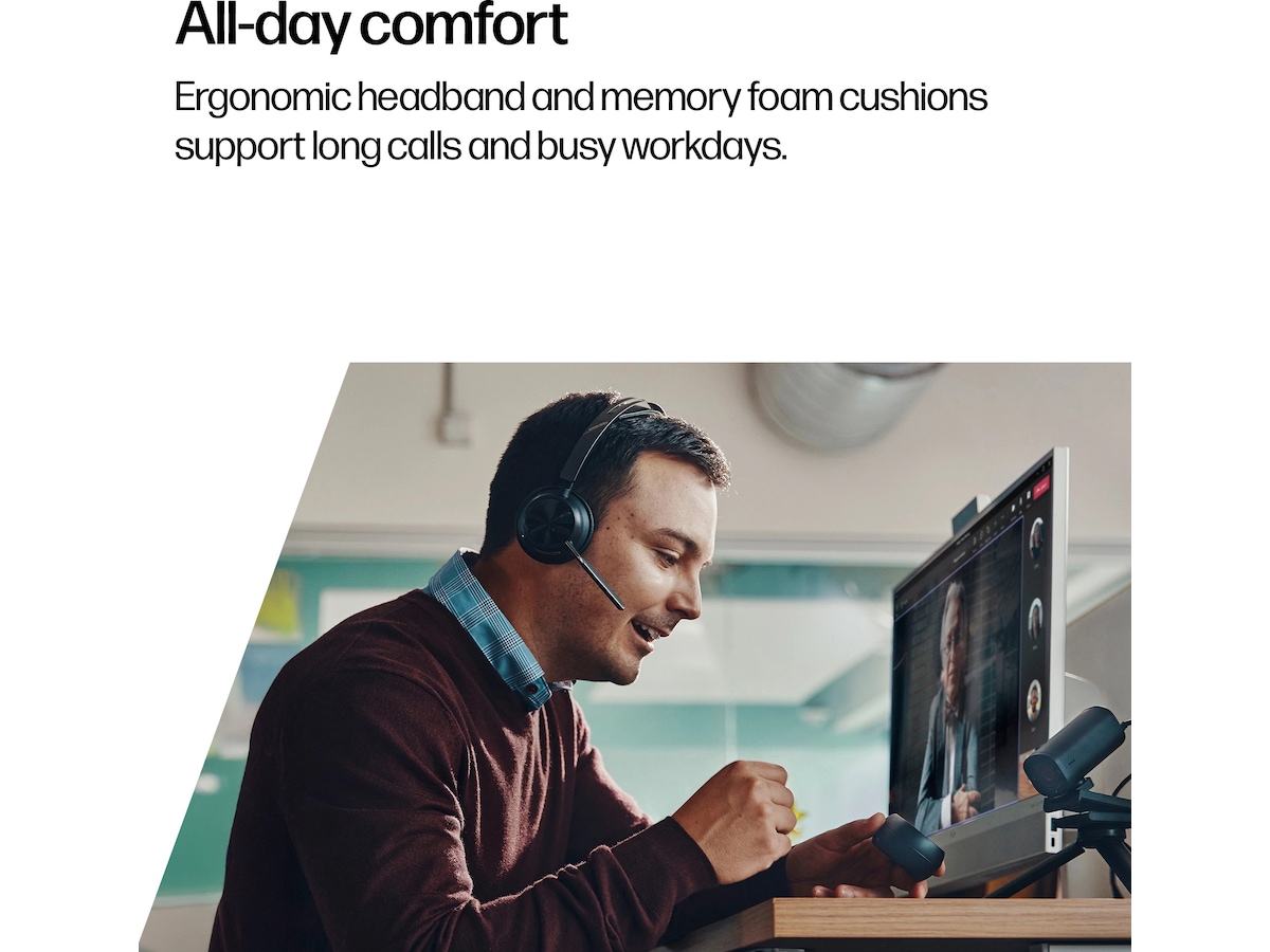 HP Poly Voyager Focus 2 MS USB-C trådløst headset Trådløst headset