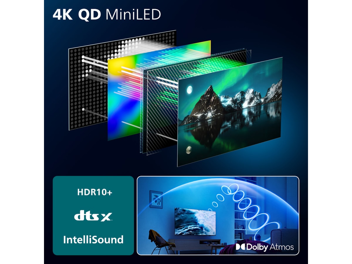 Philips 65" MLED810/12 QD smart miniLED TV (2025) 60 - 69 tommer TV