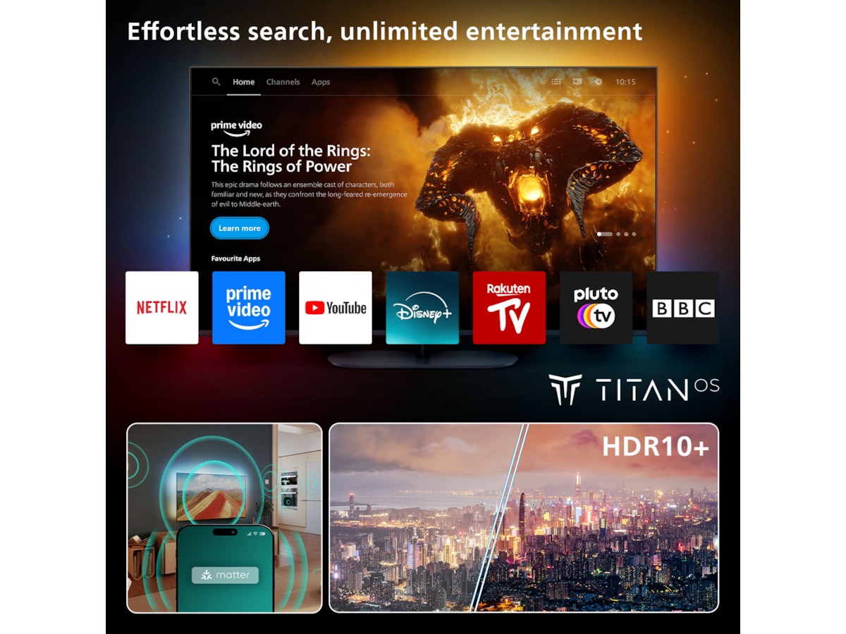 Philips 55" PUS8000/12 4K LED smart Ambilight TV (2025) 50 - 59 tommer TV