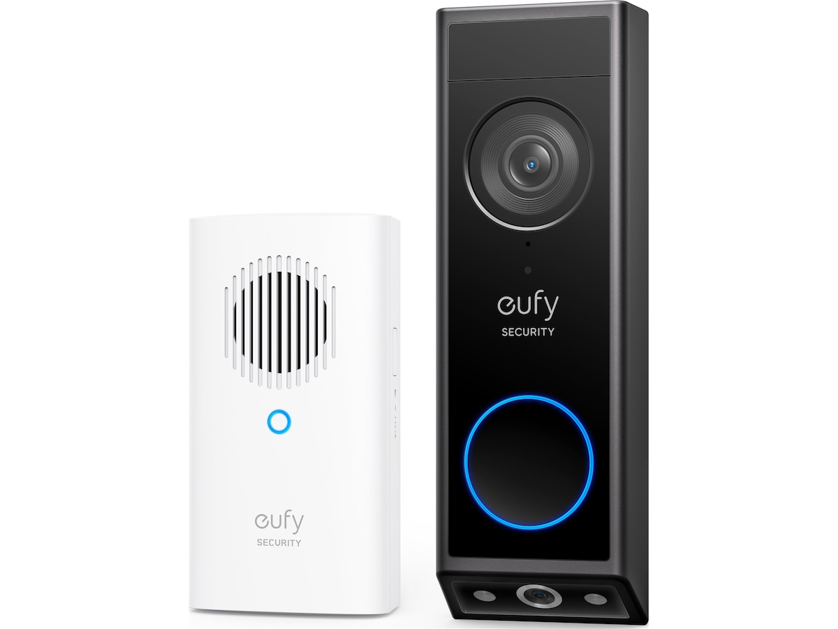 Eufy E340 videoringeklokke +Edge HomeBase Mini Dørklokker