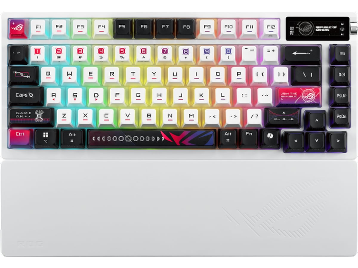 Asus M704 ROG Azoth X Trådløst Gamingtastatur (hvid) Gamingkeyboard