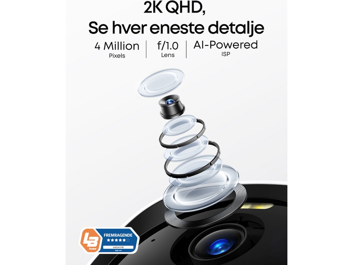 Eufy EufyCam 2x E40 sikkerhedskamera (HomeBase S380) Overvågningskameraer