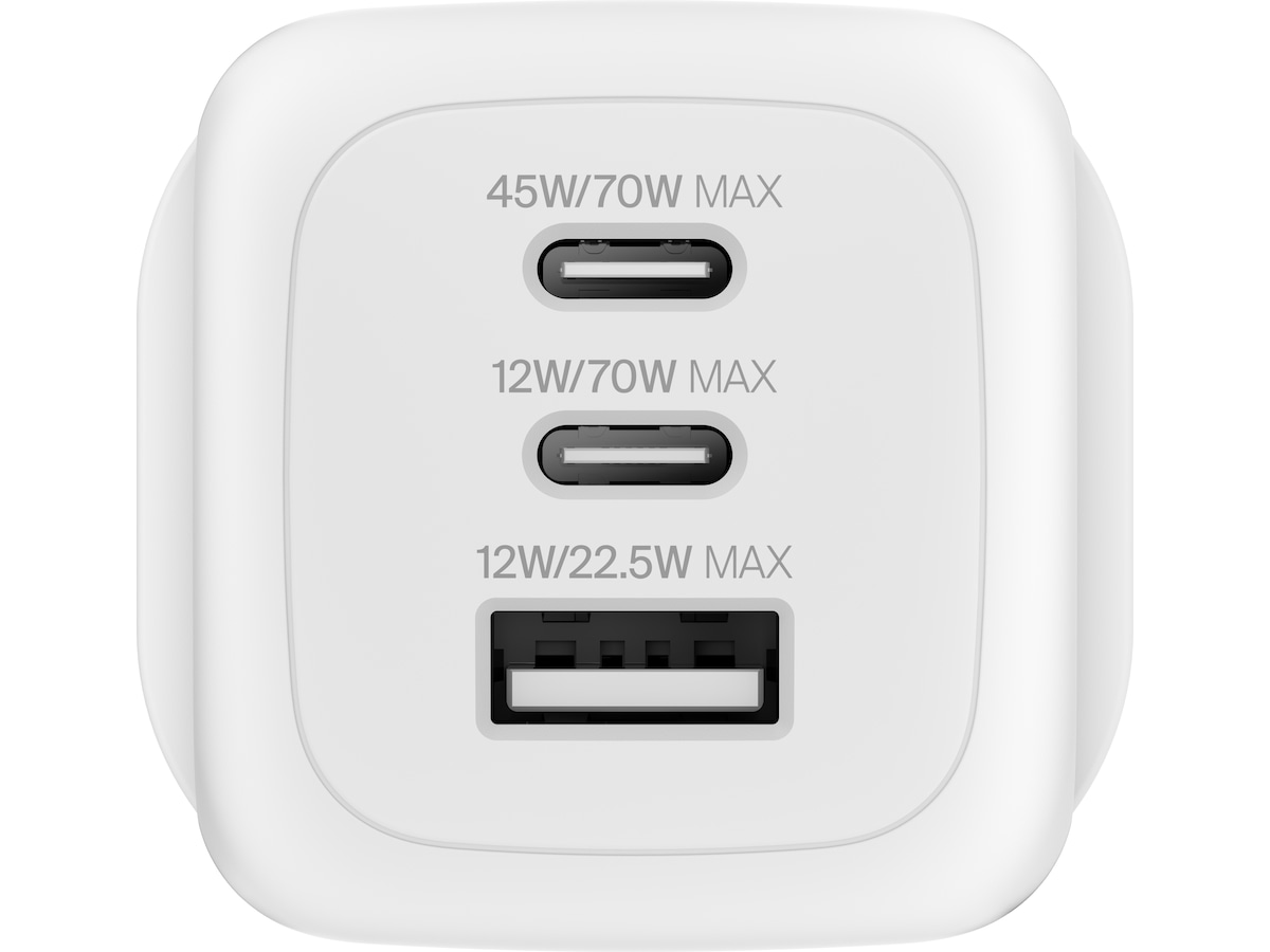 Belkin BoostCharge Pro GaN 70W vægoplader + rejseadapter Mobilopladere