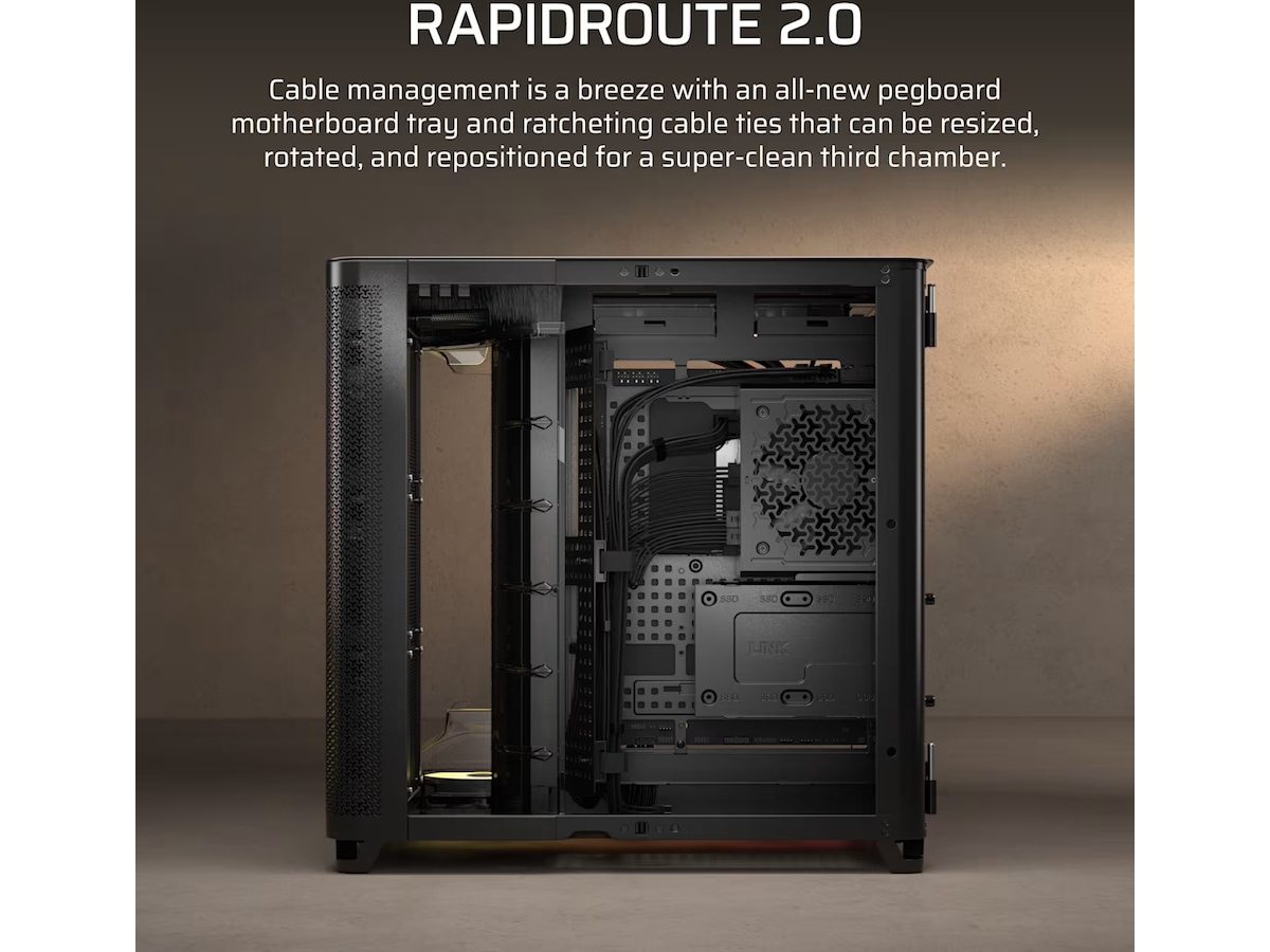 Corsair AIR 5400 RS-R ARGB Triple Chamber Mid Tower (sort) Midi Tower
