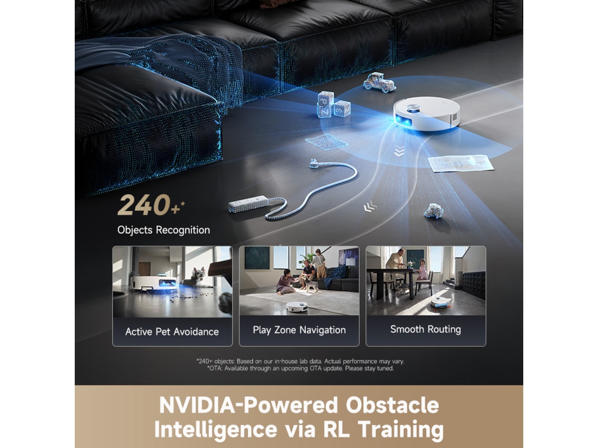 Dreame Aqua10 Ultra Roller Robotstøvsuger (hvidt) Robotstøvsugere