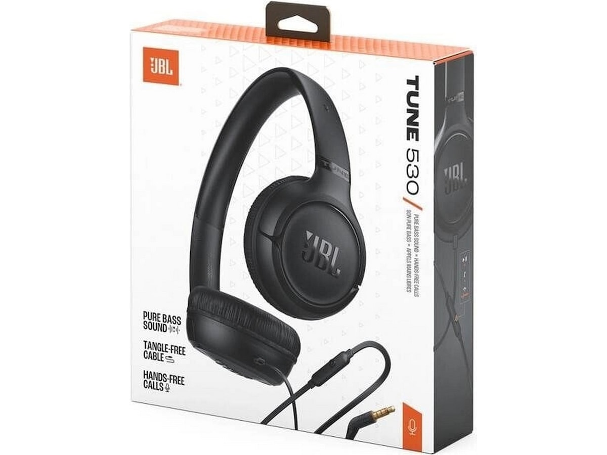 JBL Tune 530 Hovedtelefoner, On-Ear (sort) Høretelefoner