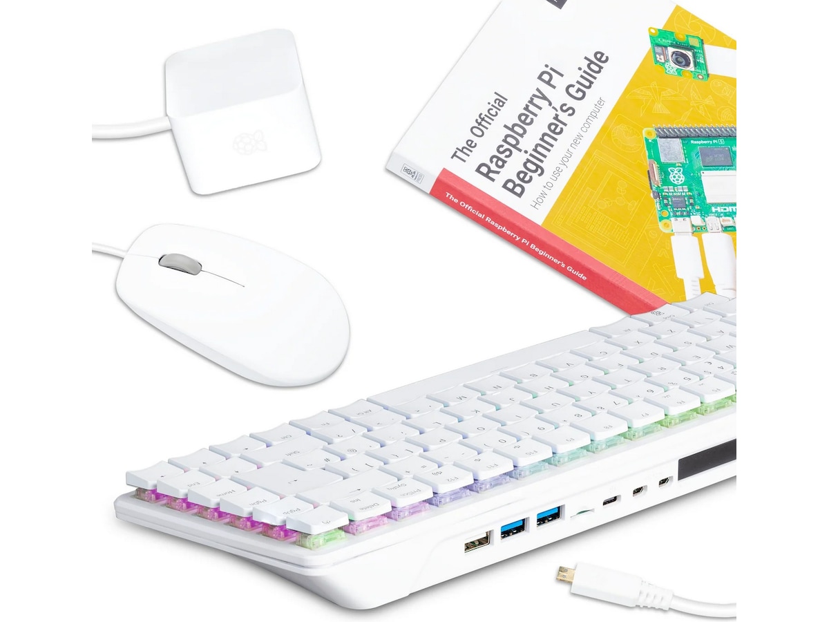 Raspbery Pi 500+ Desktop Kit (hvid) Integreret CPU