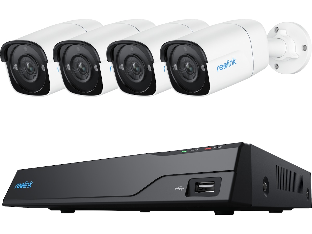 Reolink NVS8-5MB4 NVR med 4 kameraer Overvågningskameraer