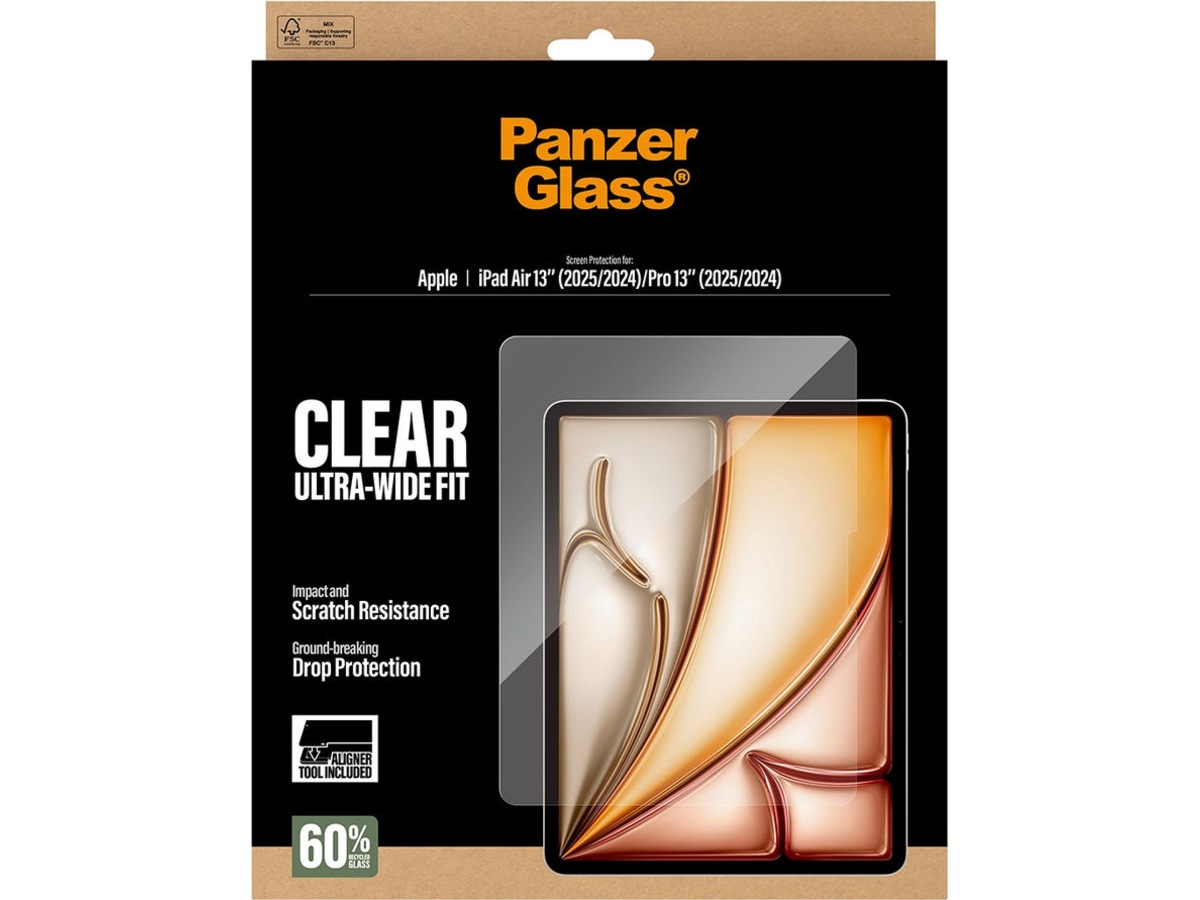 PanzerGlass iPad Air 13" / Pro 13" Fast Fit skærmbeskytter Skærmbeskyttelse tablet