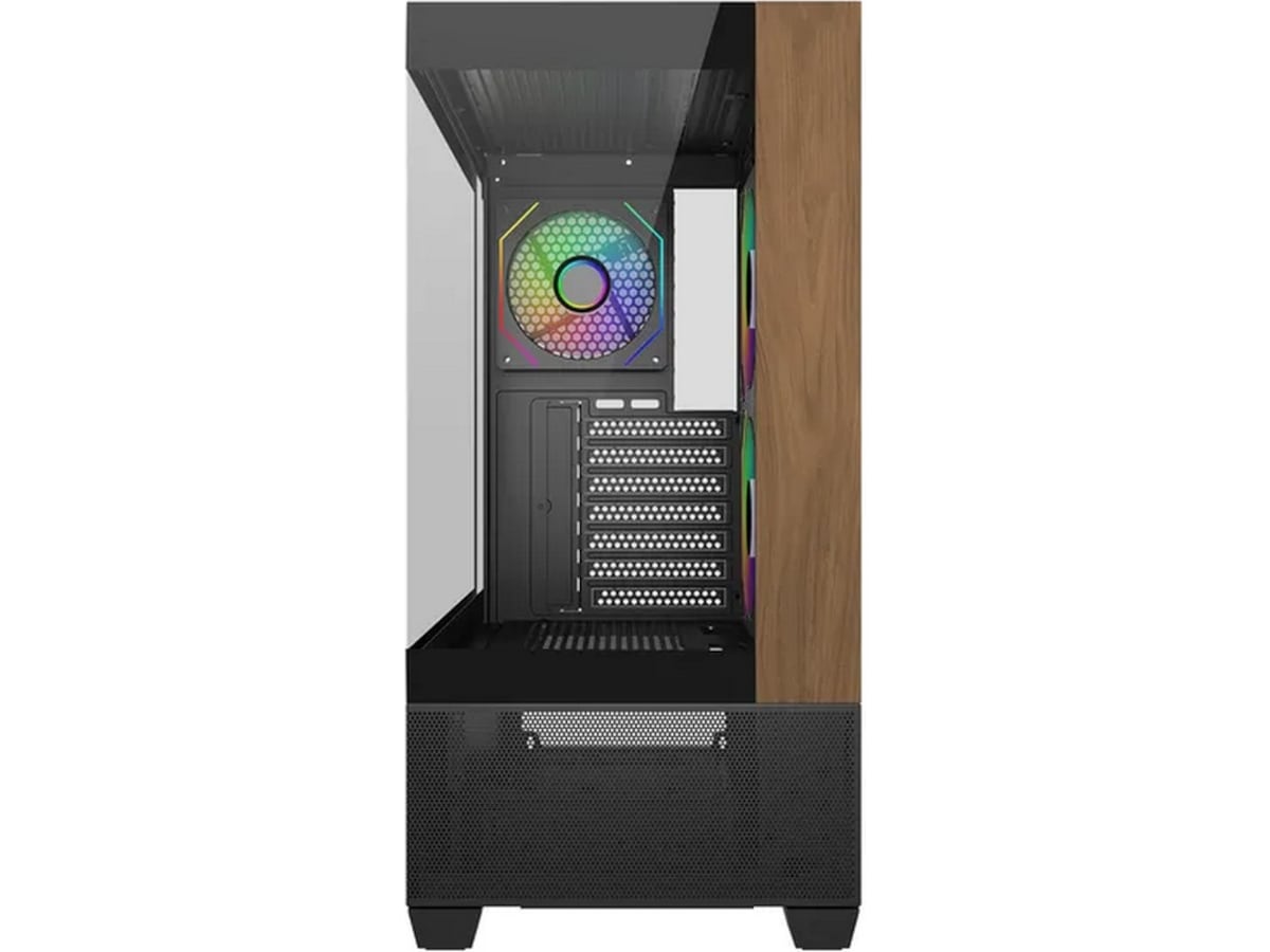 Cooler Master Elite 690 Wood miditower (sort) Midi Tower
