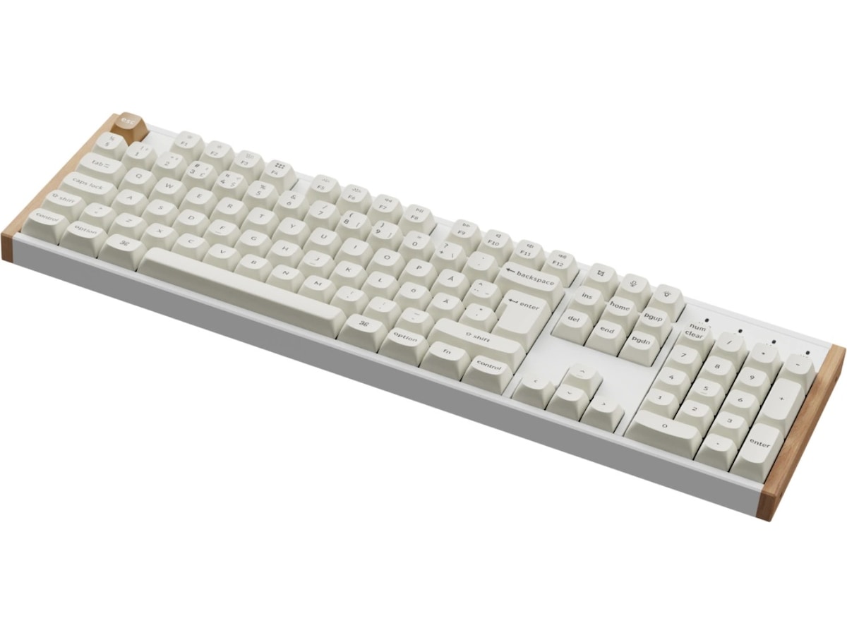 Keychron K10 HE SE Trådløst gamingtastatur (træ/hvid) Gamingkeyboard