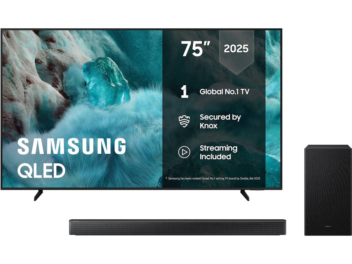 Samsung 75" Q7FA QLED 4K Smart TV (2025) + soundbar 50 - 59 tommer TV