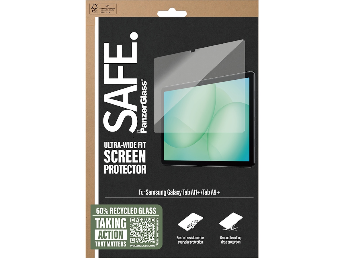 PanzerGlass SAFE. Galaxy Tab A11+ / A9+ Skærmbeskytter Skærmbeskyttelse tablet