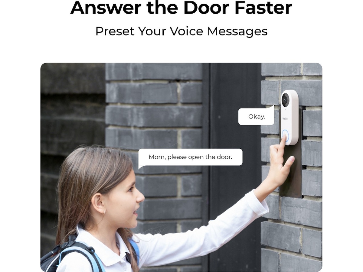Reolink Video Doorbell WiFi (sort) Dørklokker